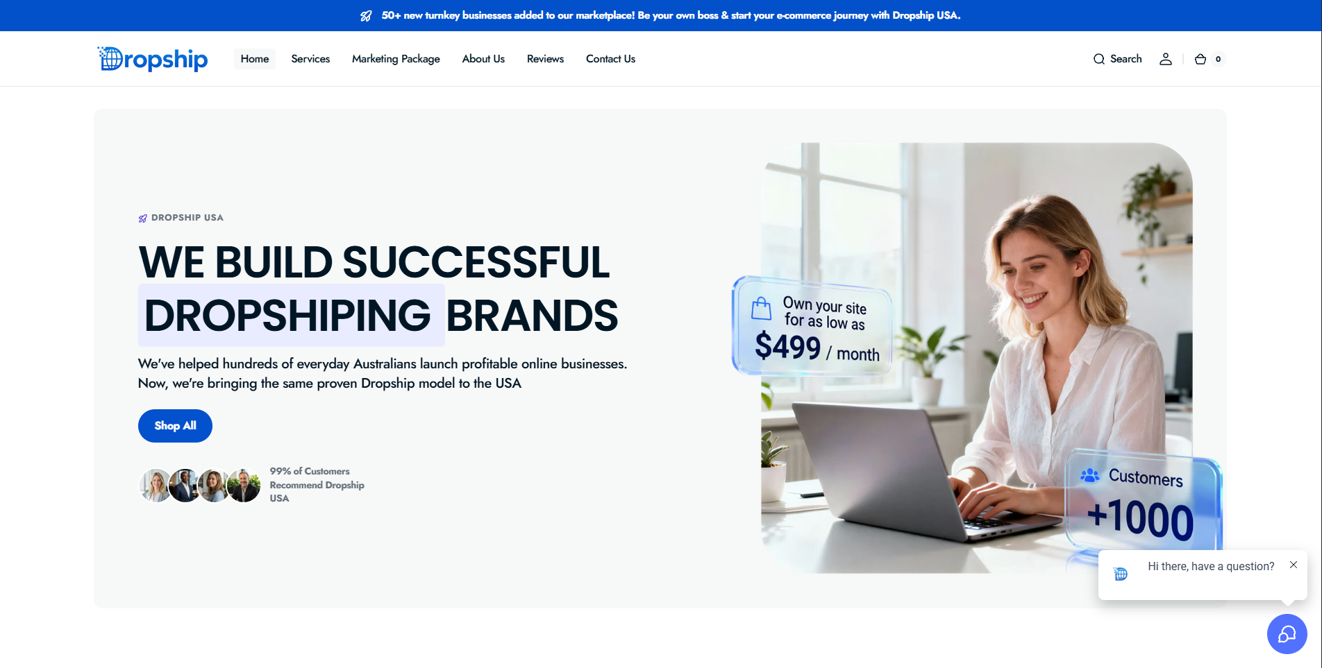 Preview of Dropship USA website