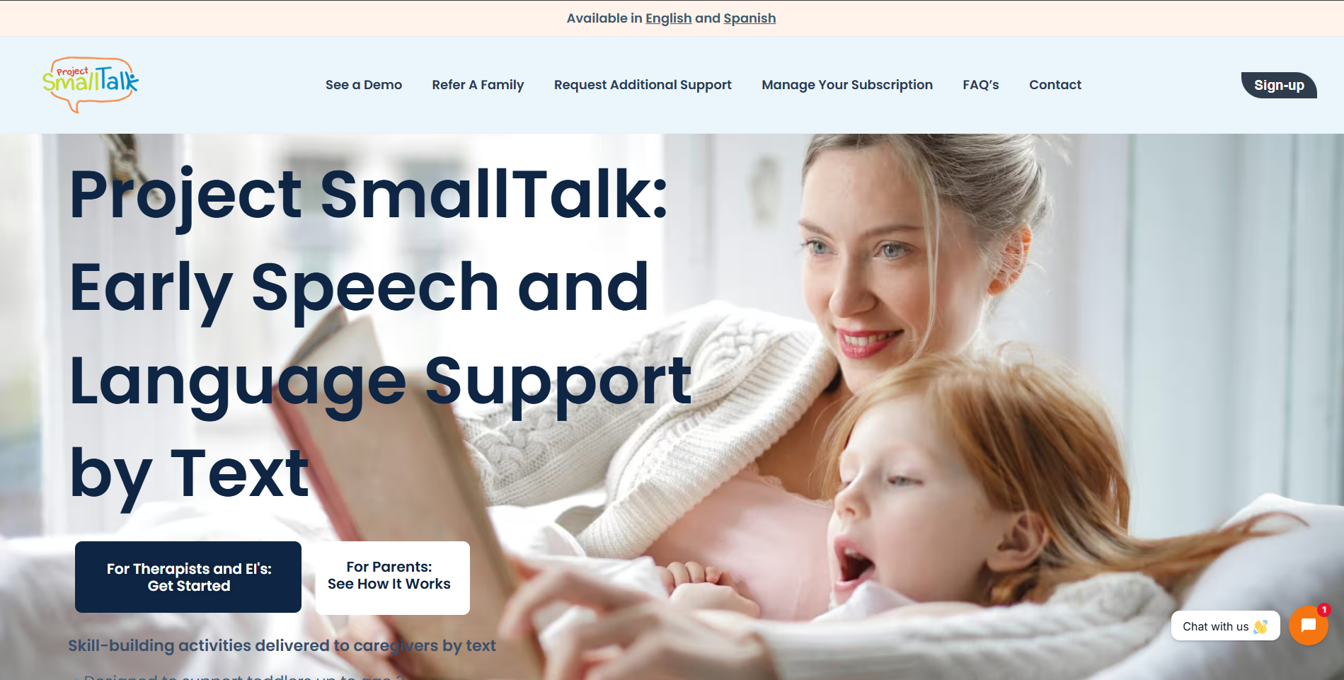 Preview of Project SmallTalk website