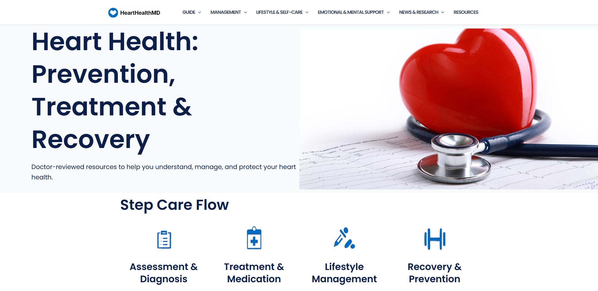 Preview of Heart Health MD website