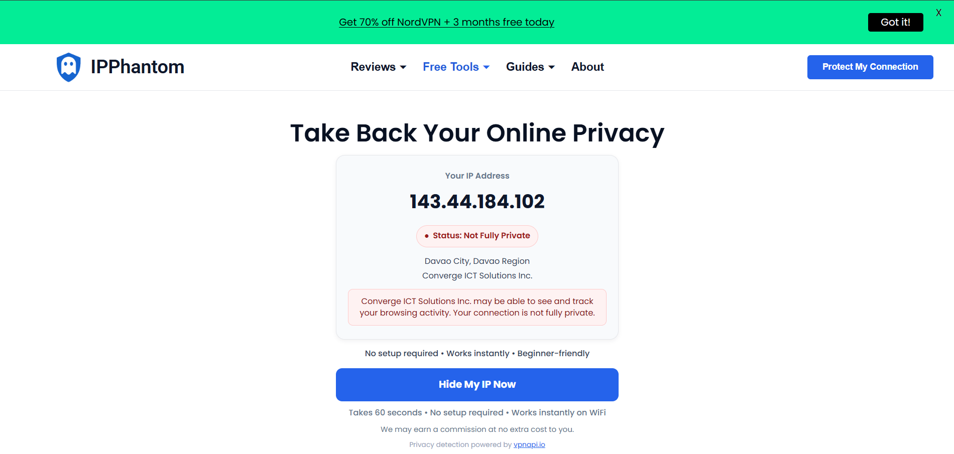 Preview of IPPhantom website